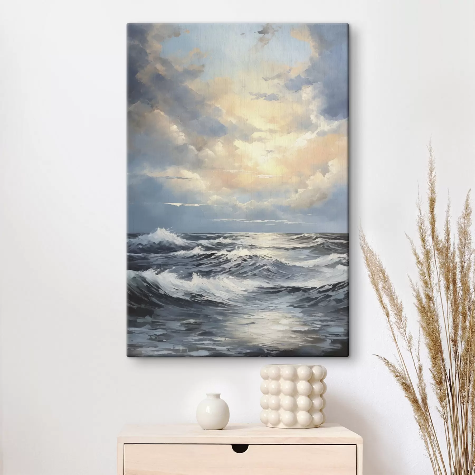 wall murals Evening sky over the sea s49049