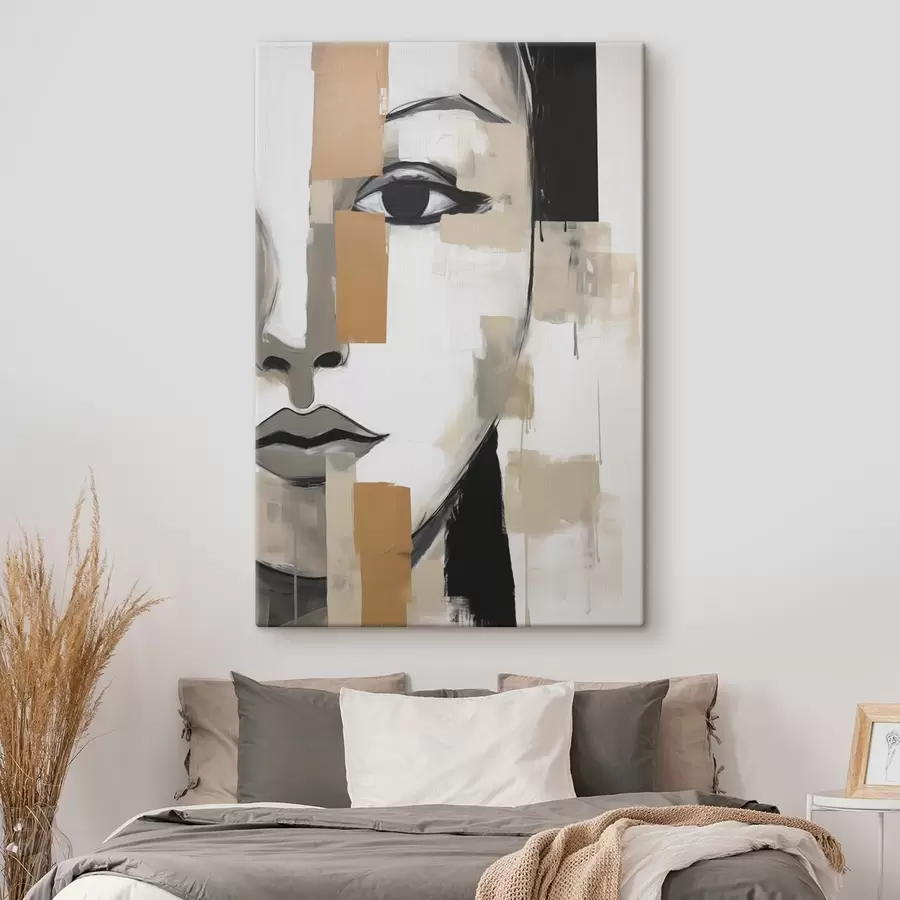 wall murals Stylized female portrait imitation of painting s49054