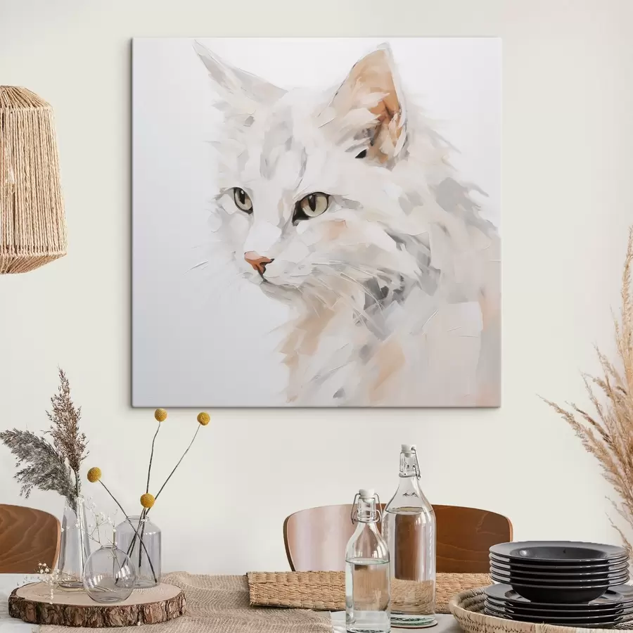 wall murals Cat imitation painting s49060