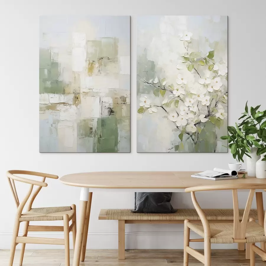 Wall Mural Photo Wallpaper Abstract flowers imitation of painting m30437