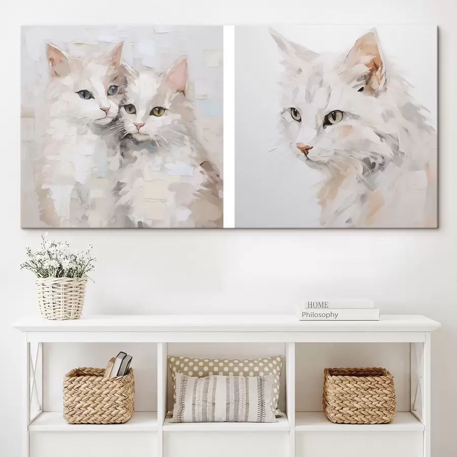 Wall Mural Photo Wallpaper Cats imitation painting m30443