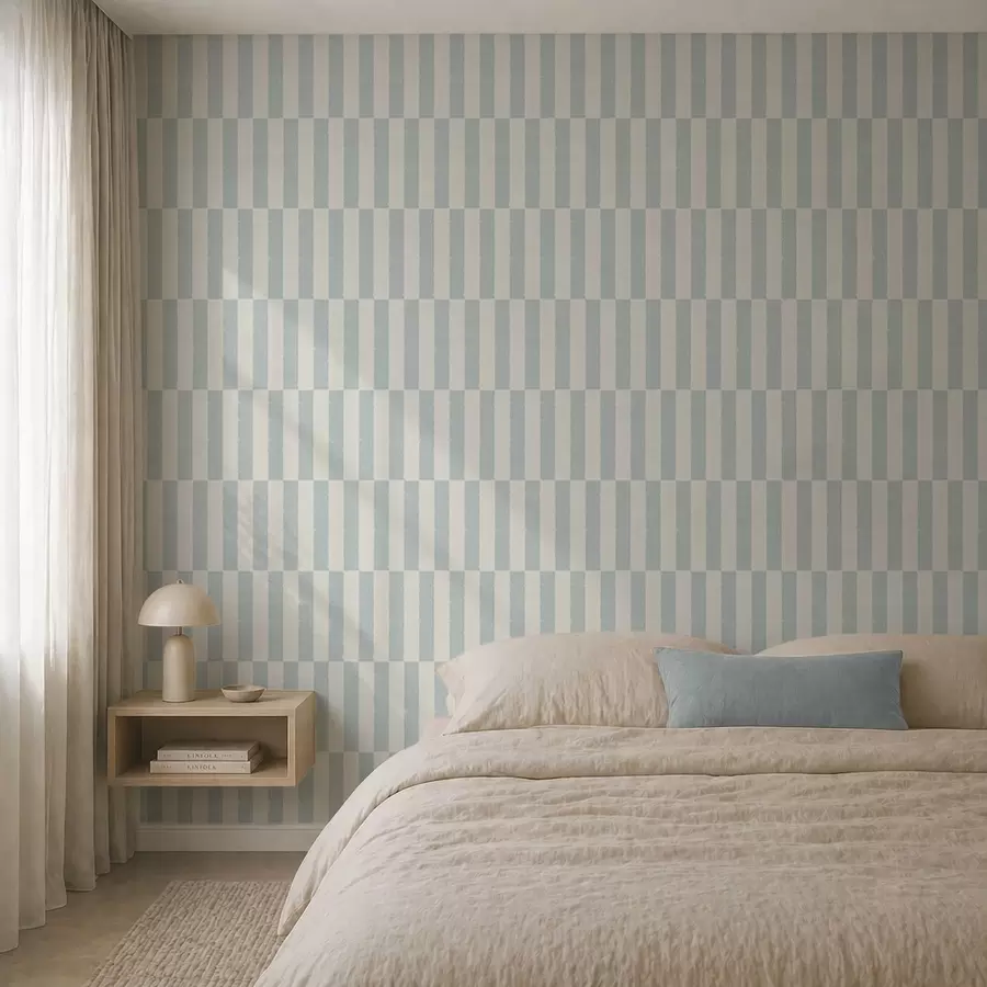 Wall Mural Photo Wallpaper Pale blue vertical stripes on light background a01190