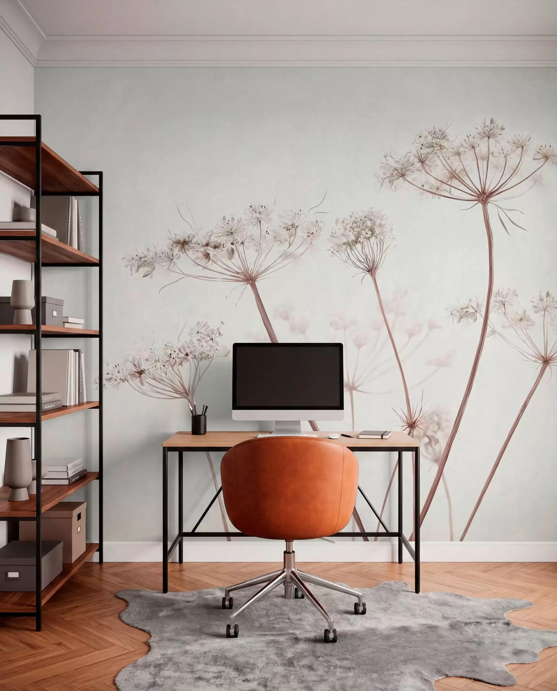 wall murals Dried Umbels in Fine Detail w05543