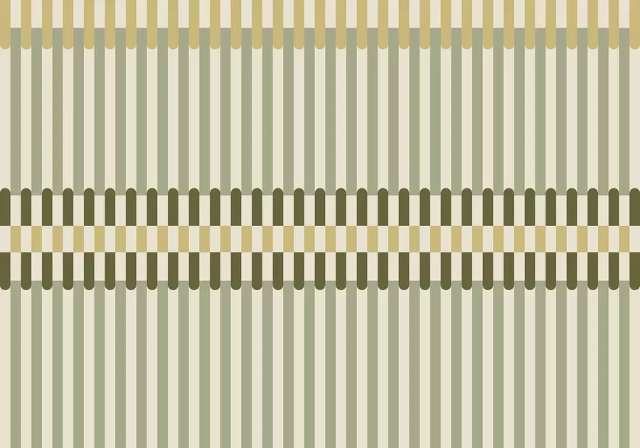 wall murals Striped pattern in green and sand tones w05150