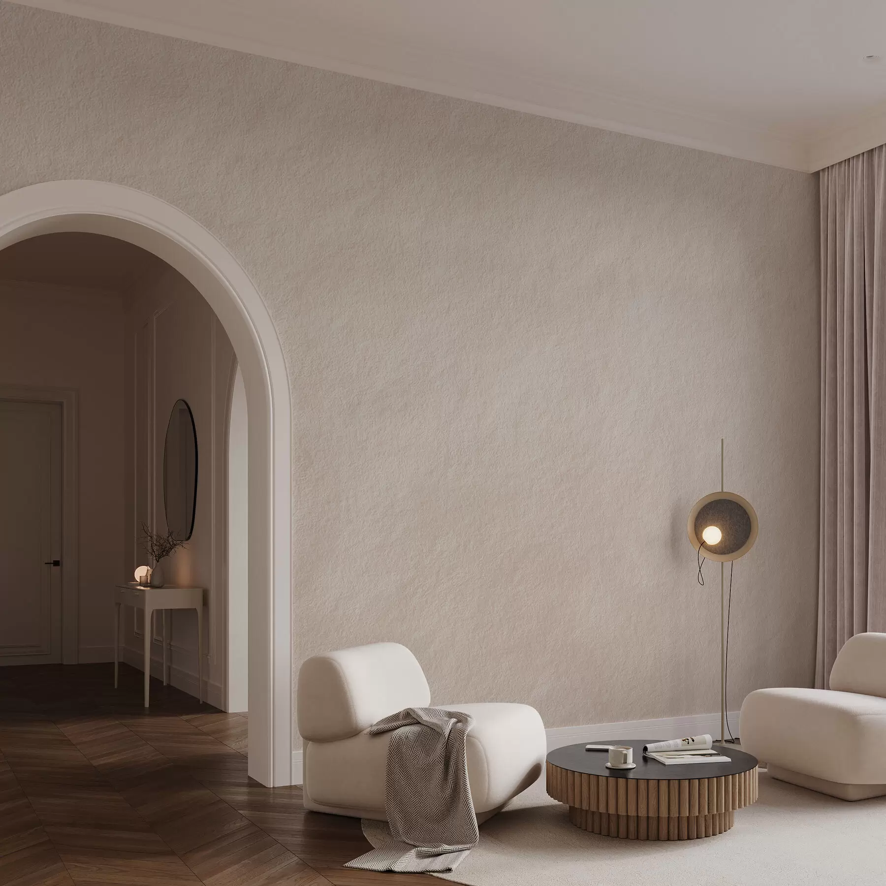 Wall Mural Photo Wallpaper Light beige background in decorative plaster style, minimalism, stone texture w09800