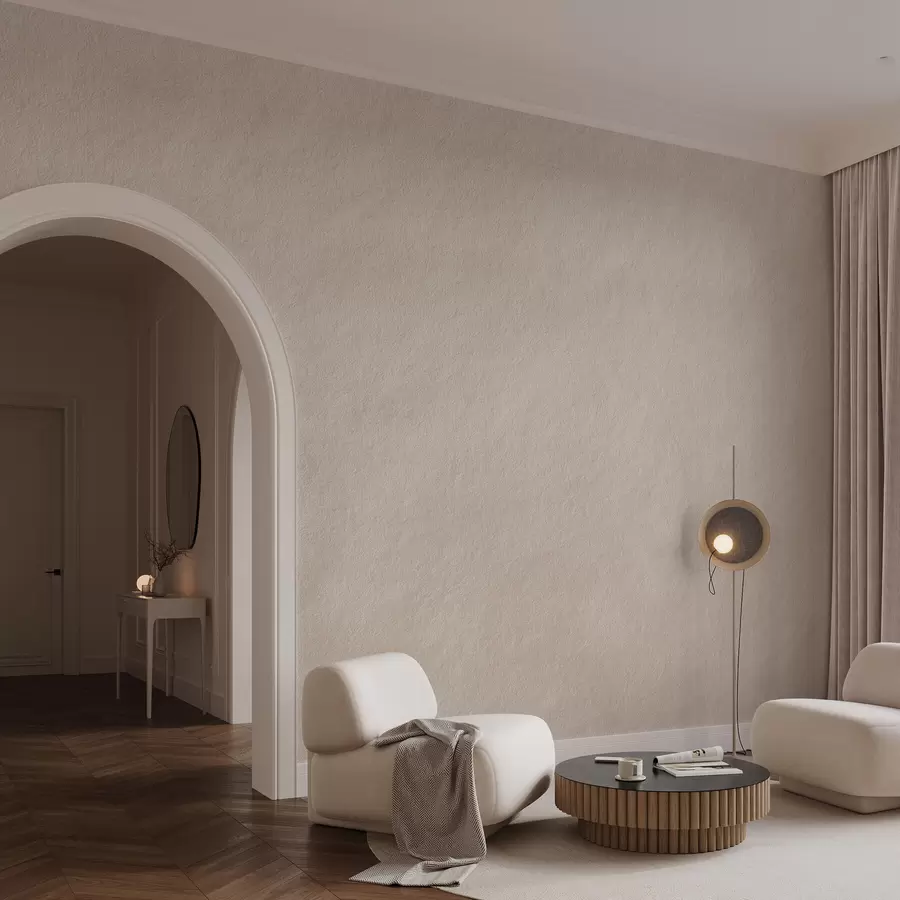 Wall Mural Photo Wallpaper Light beige background in decorative plaster style, minimalism, stone texture w09800