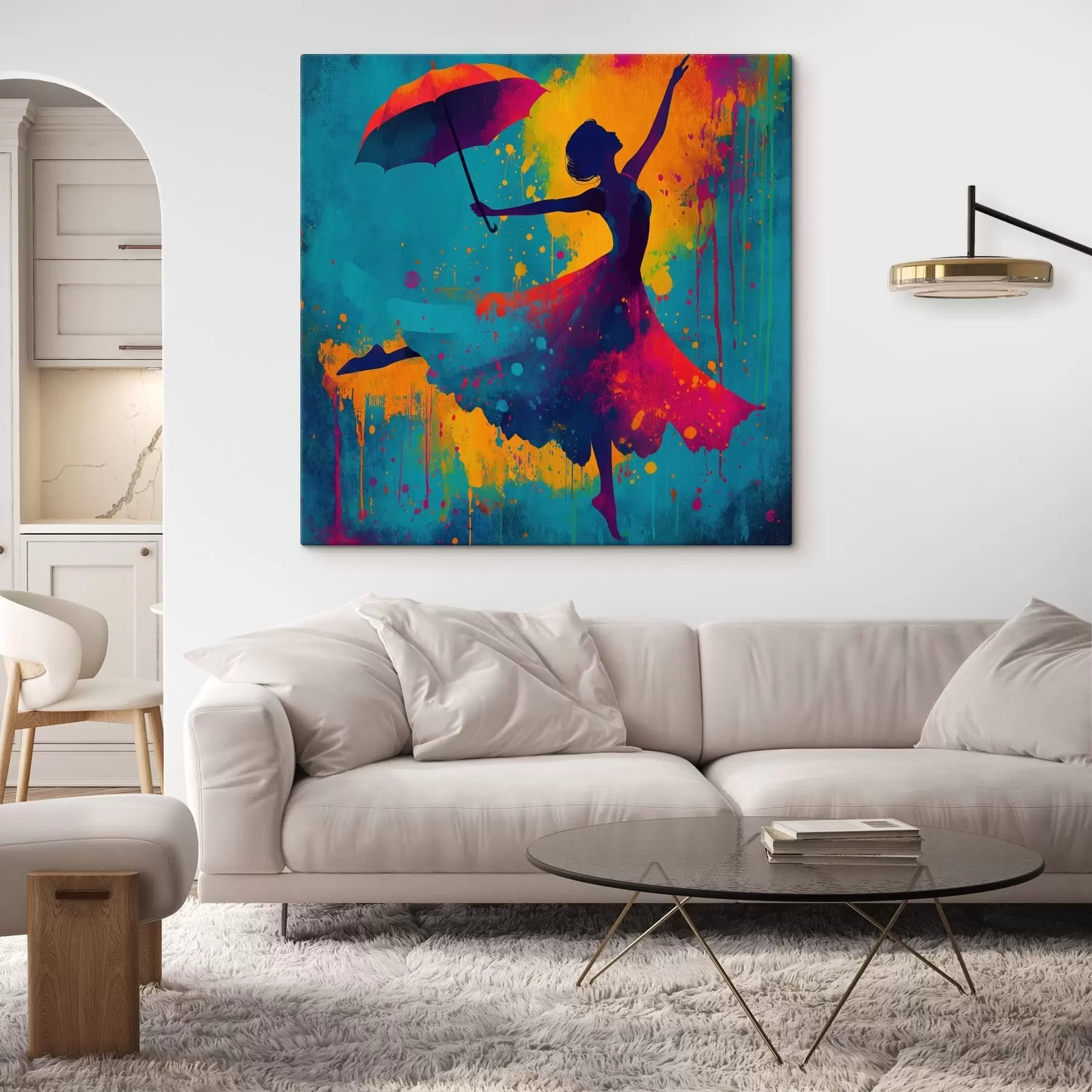 wall murals Dancer with an Umbrella s49096