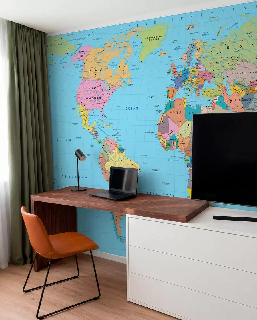 wall murals Flag Atlas in Polish c00004pl