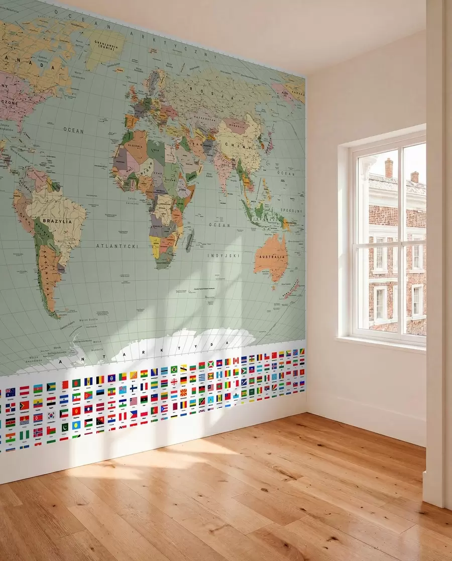 wall murals Green Flag Atlas in Polish c00004plv1
