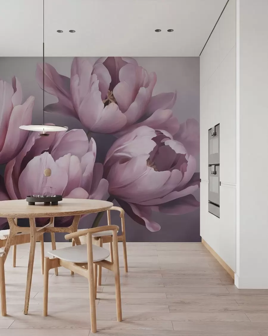 peintures murales Peinture abstraite représentant des tulipes w05593