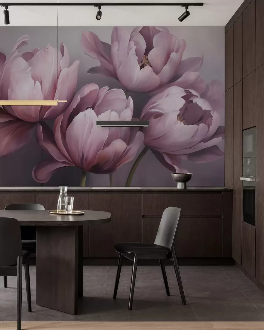 wall murals Abstract tulips imitation painting w05593