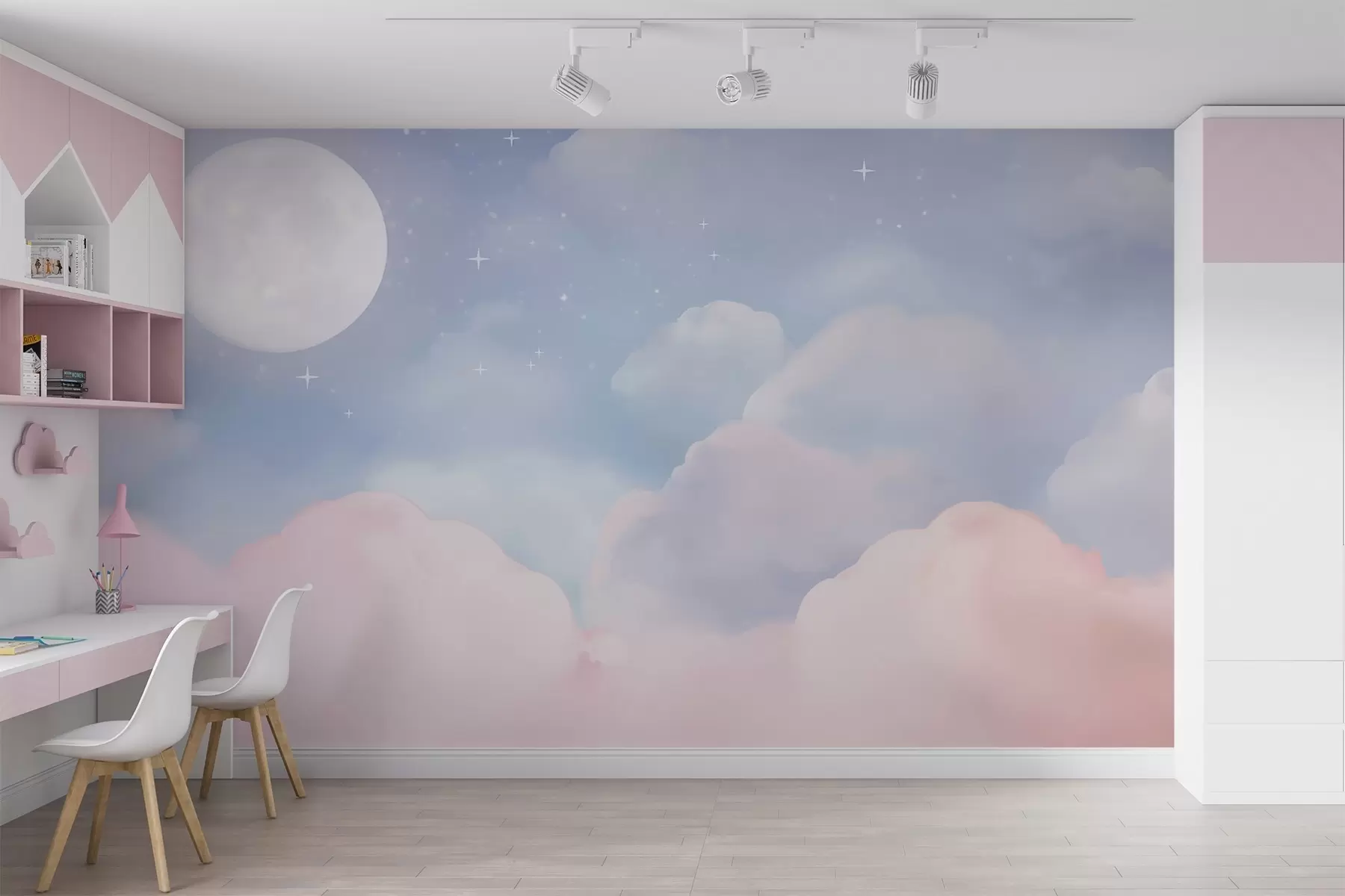 wall murals The moon in the sky w05595