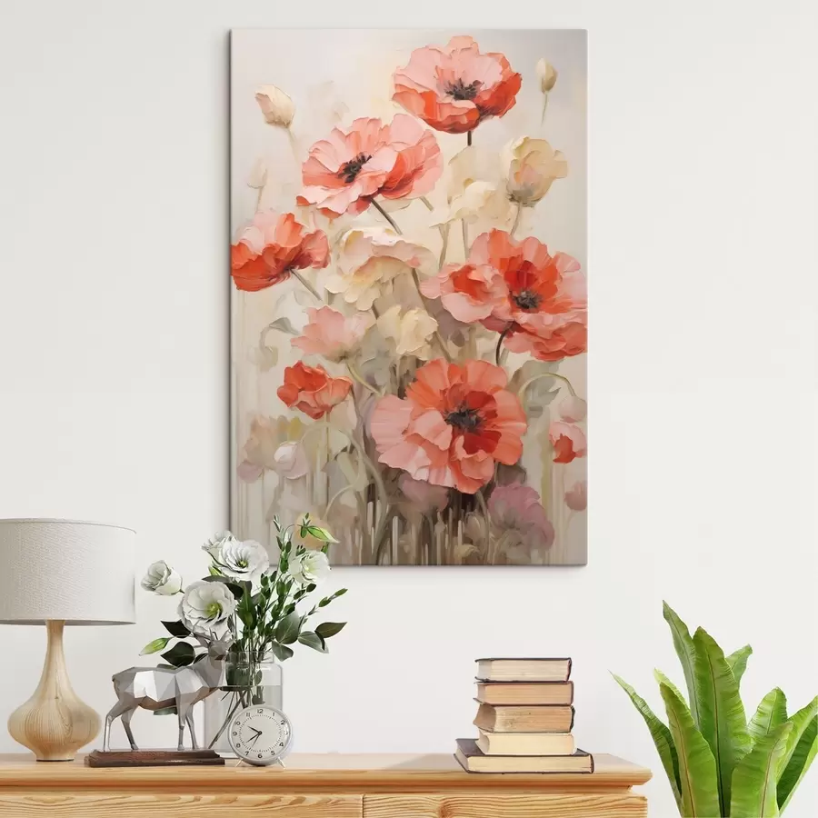 wall murals Poppies imitation painting s49066