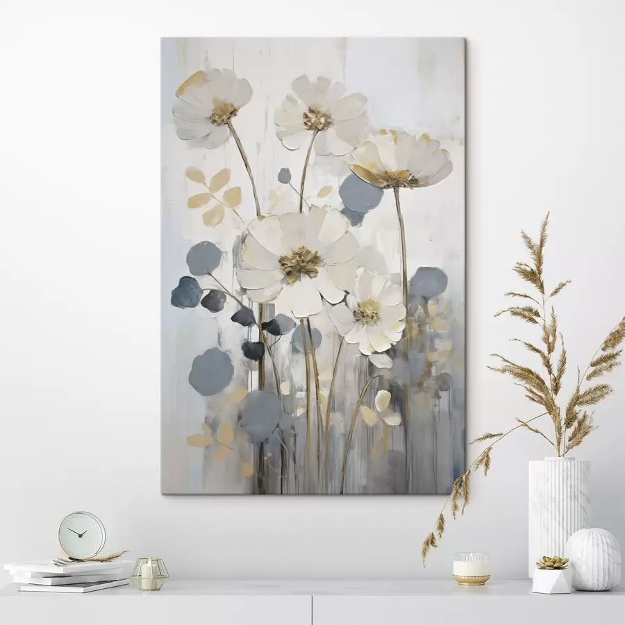 wall murals Abstract flowers imitation of painting s49073