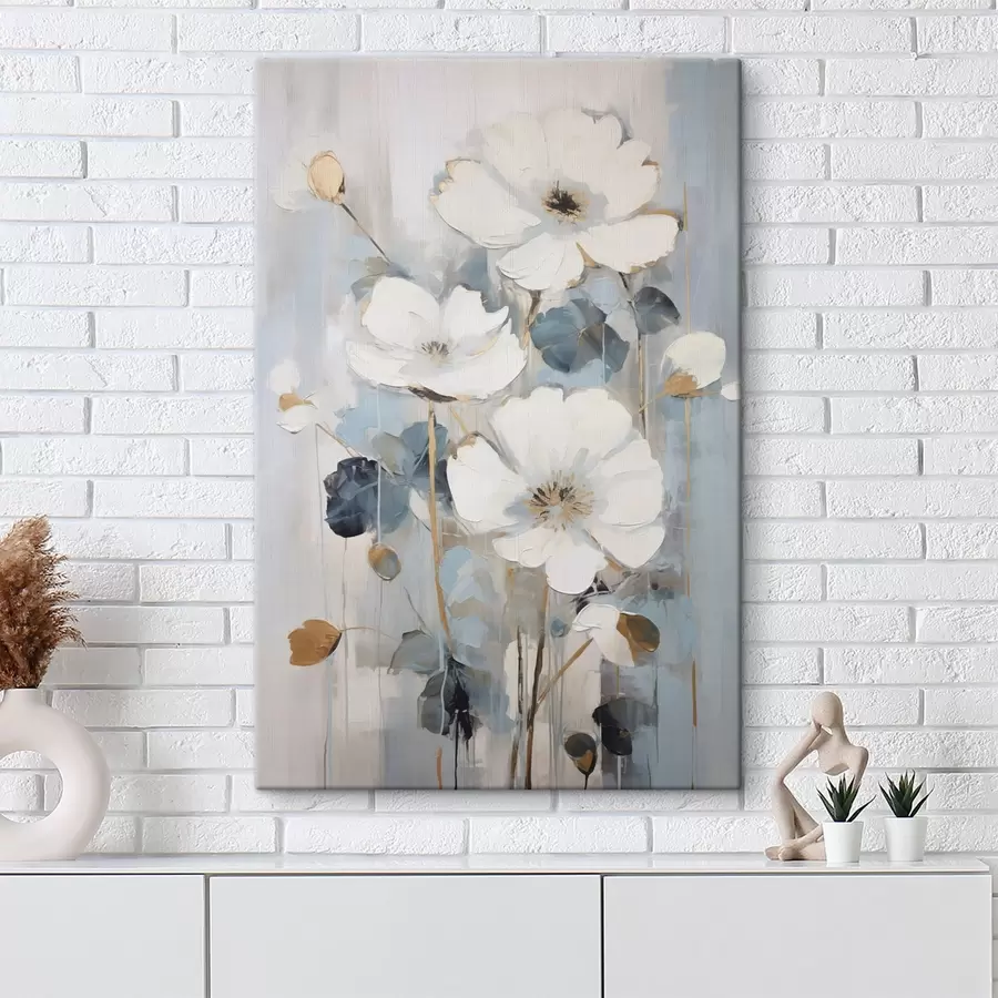 wall murals Abstract flowers imitation of painting s49074