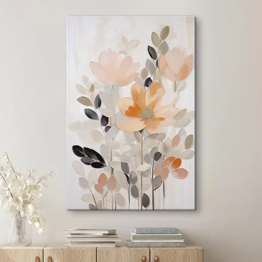 wall murals Plant abstraction imitation of painting s49079