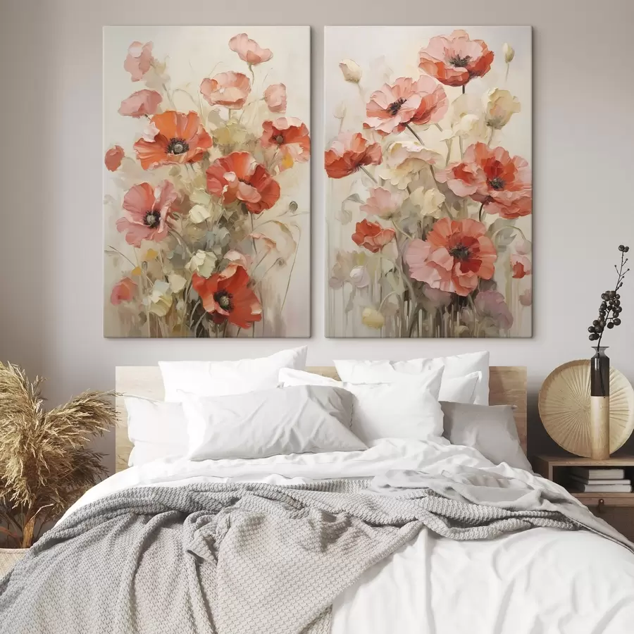 wall murals Poppies imitation painting m30446