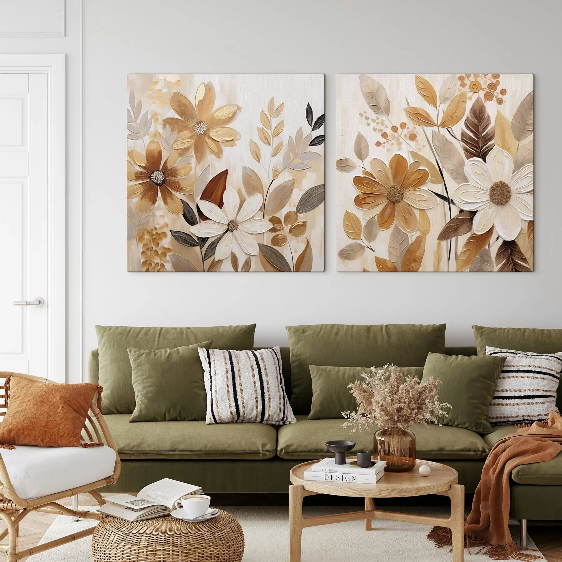 wall murals Stylized flowers imitation of painting m30449