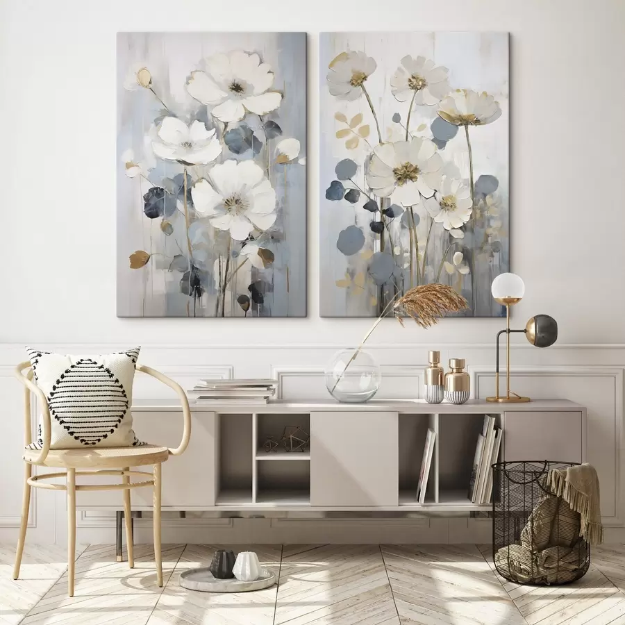 wall murals Abstract flowers imitation of painting m30450