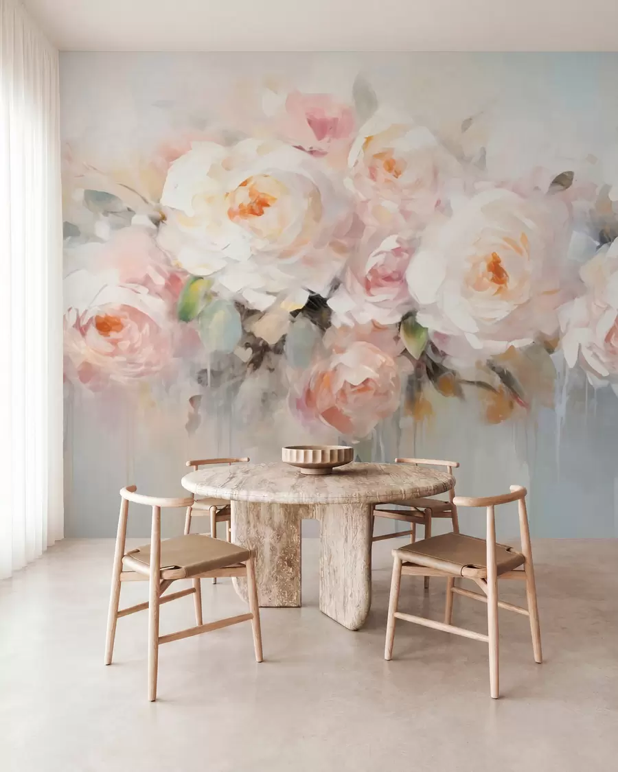 wall murals Classic flowers, roses w05614