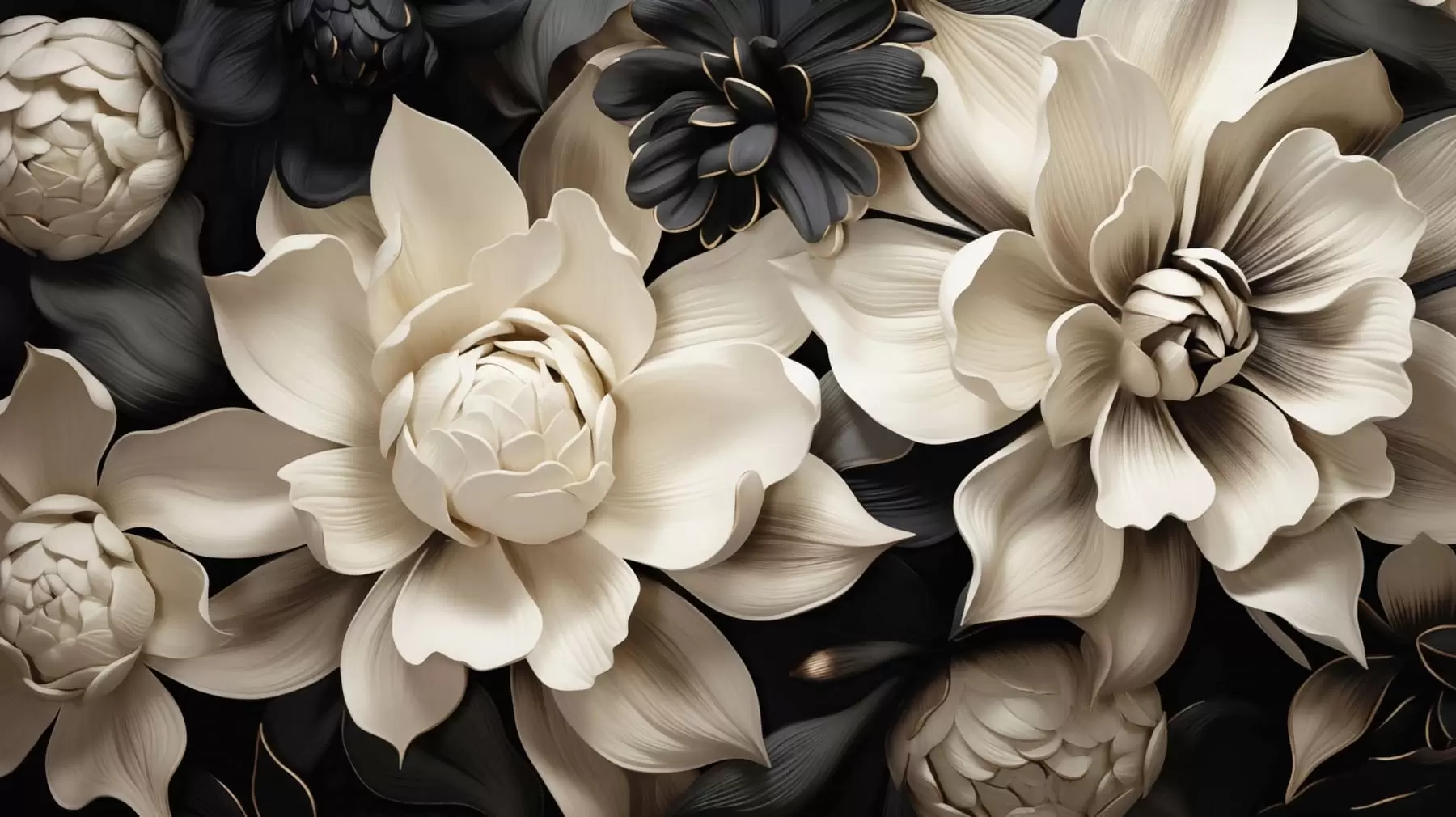 wall murals Fantasy flowers w05618