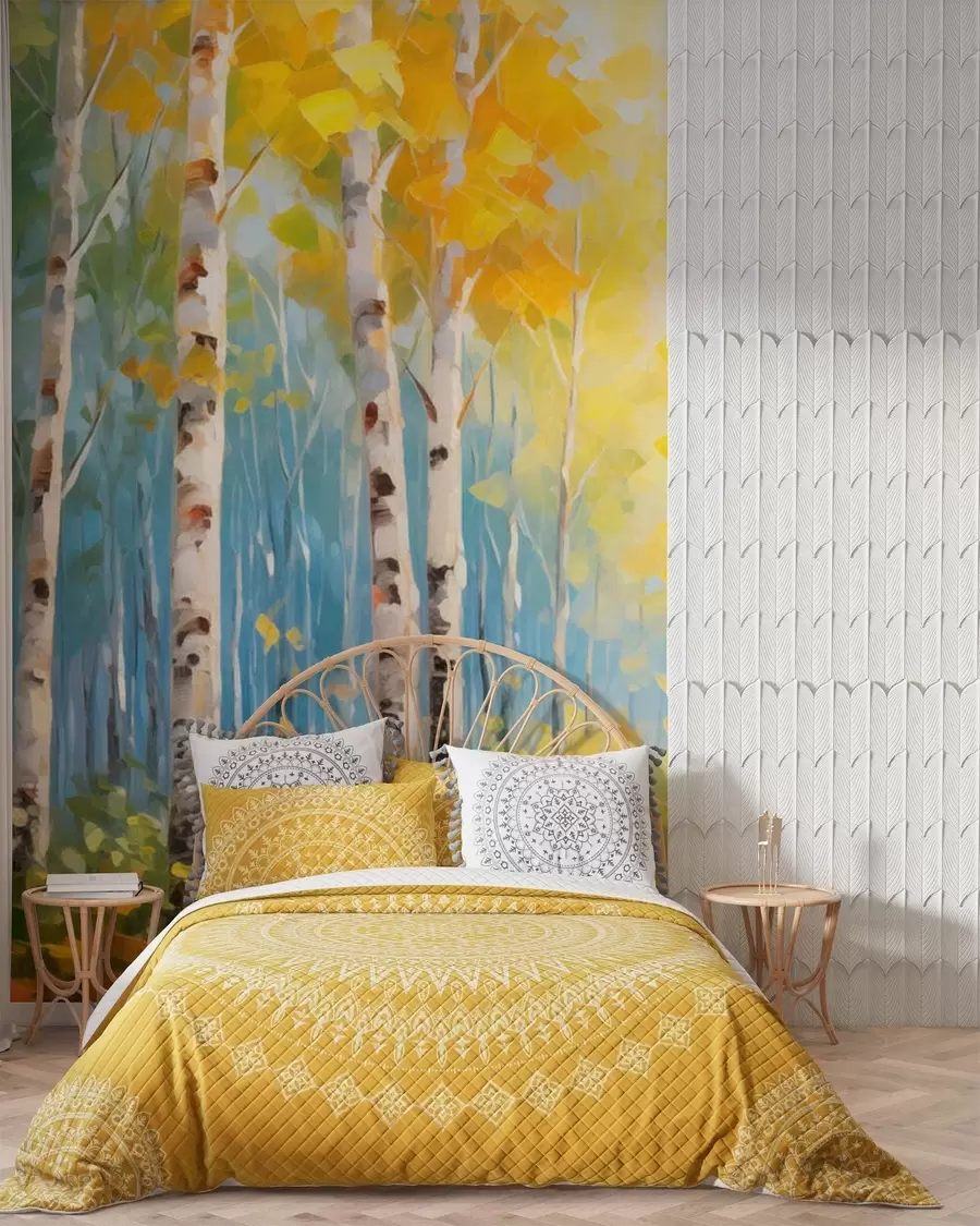 wall murals Trees, birches w05620