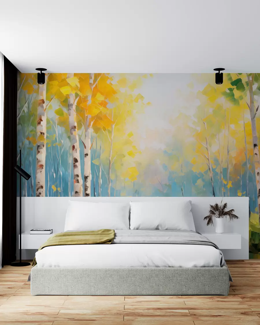 wall murals Trees, birches w05620