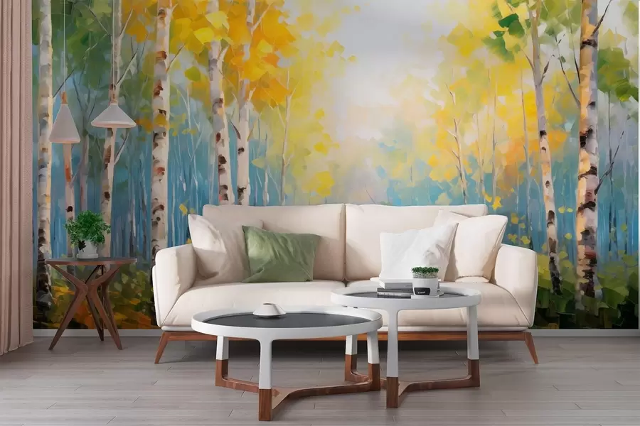 Wall Mural Photo Wallpaper Trees, birches w05620