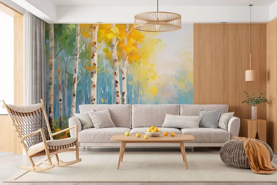 Wall Mural Photo Wallpaper Trees, birches w05620