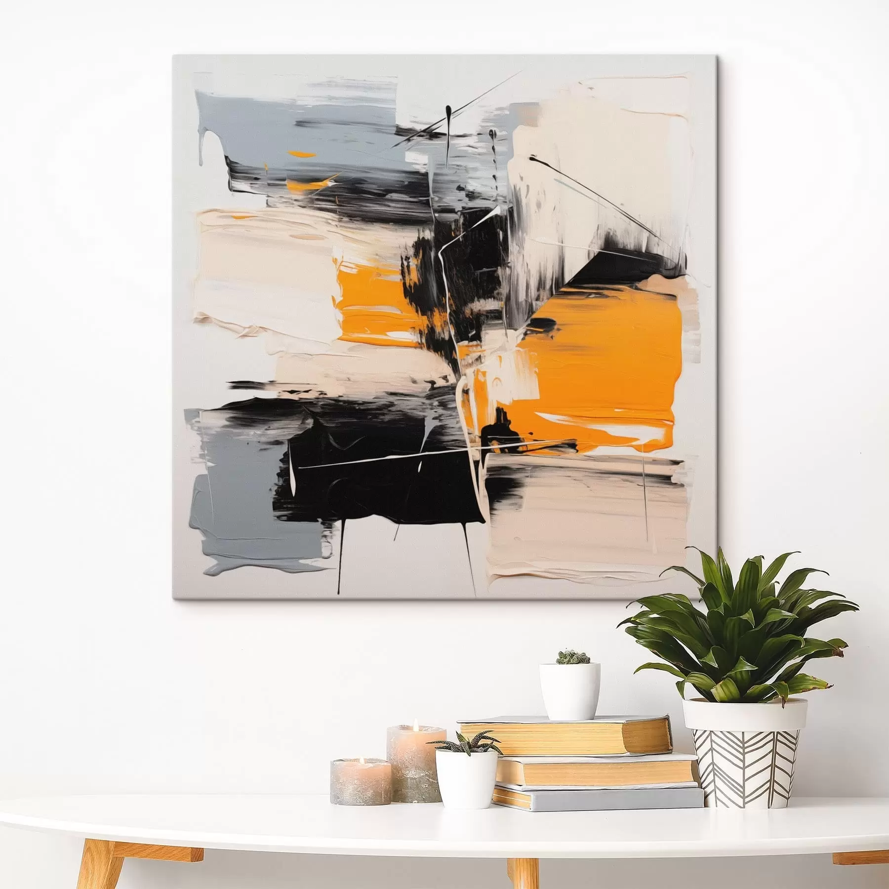 wall murals Abstract strokes with bright accents s49196