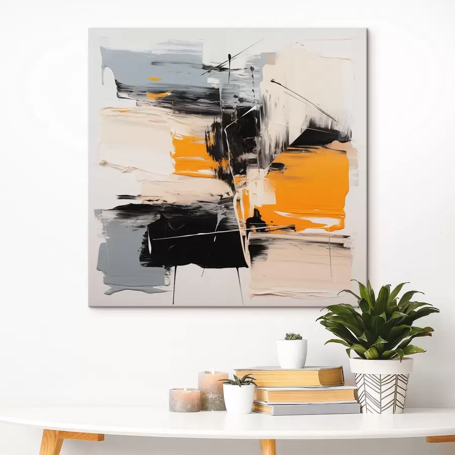wall murals Abstract strokes with bright accents s49196