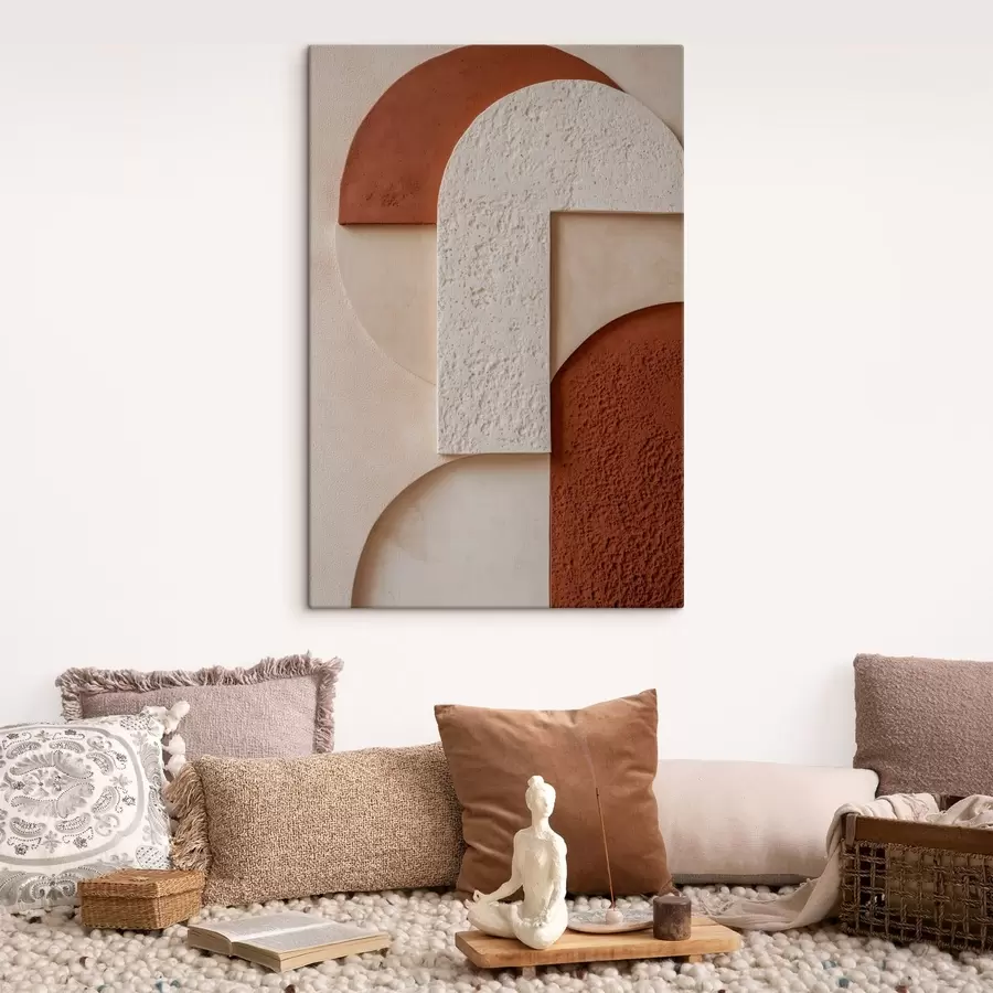 wall murals Abstract geometric forms with texture s49212