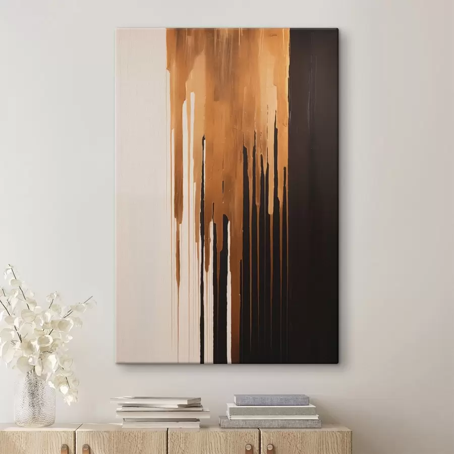 Wall Mural Photo Wallpaper Vertical drips in warm dark tones s49222