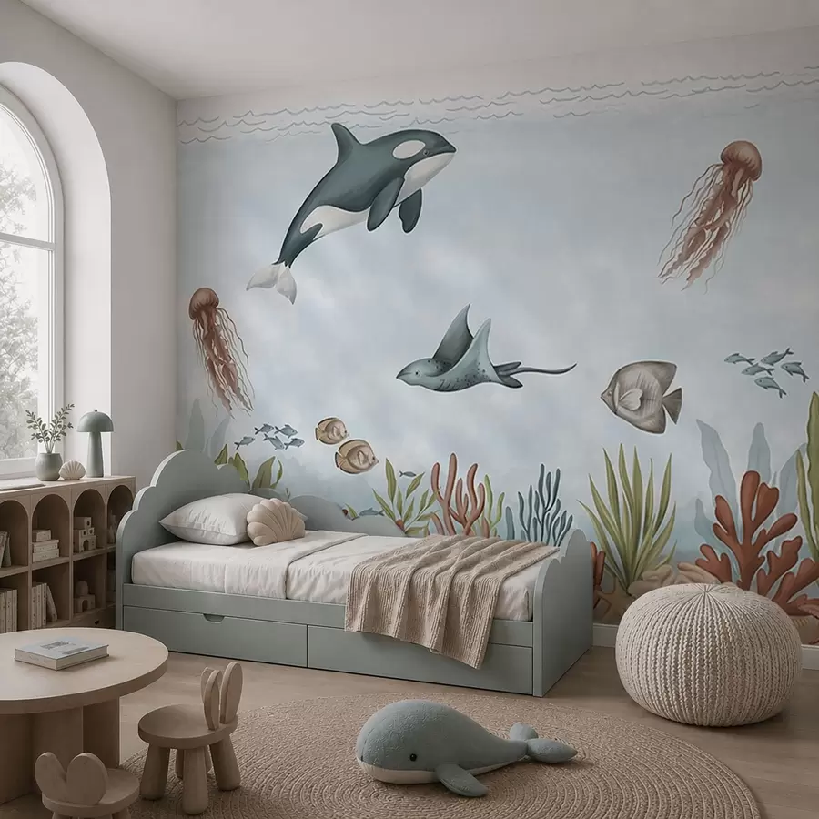 Wall Mural Photo Wallpaper Sea creatures among corals and seaweed w05545