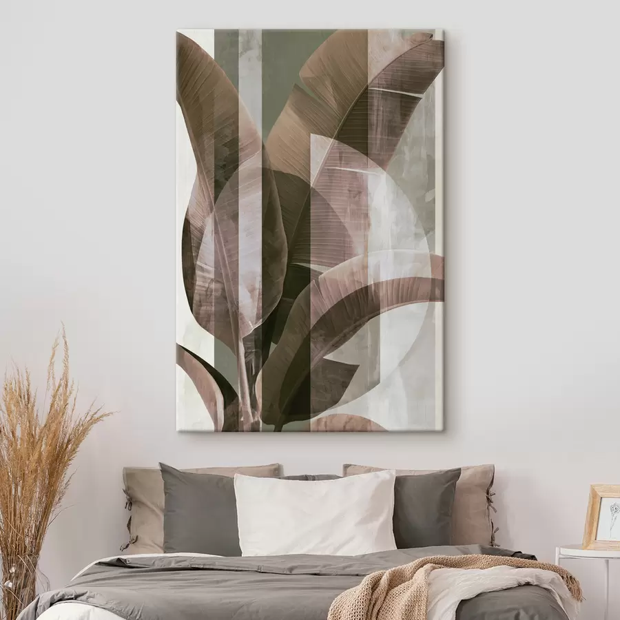 Wall Mural Photo Wallpaper Abstraction with tropical leaves s49125