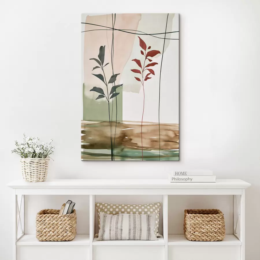 Wall Mural Photo Wallpaper Abstraction with leaves s49128
