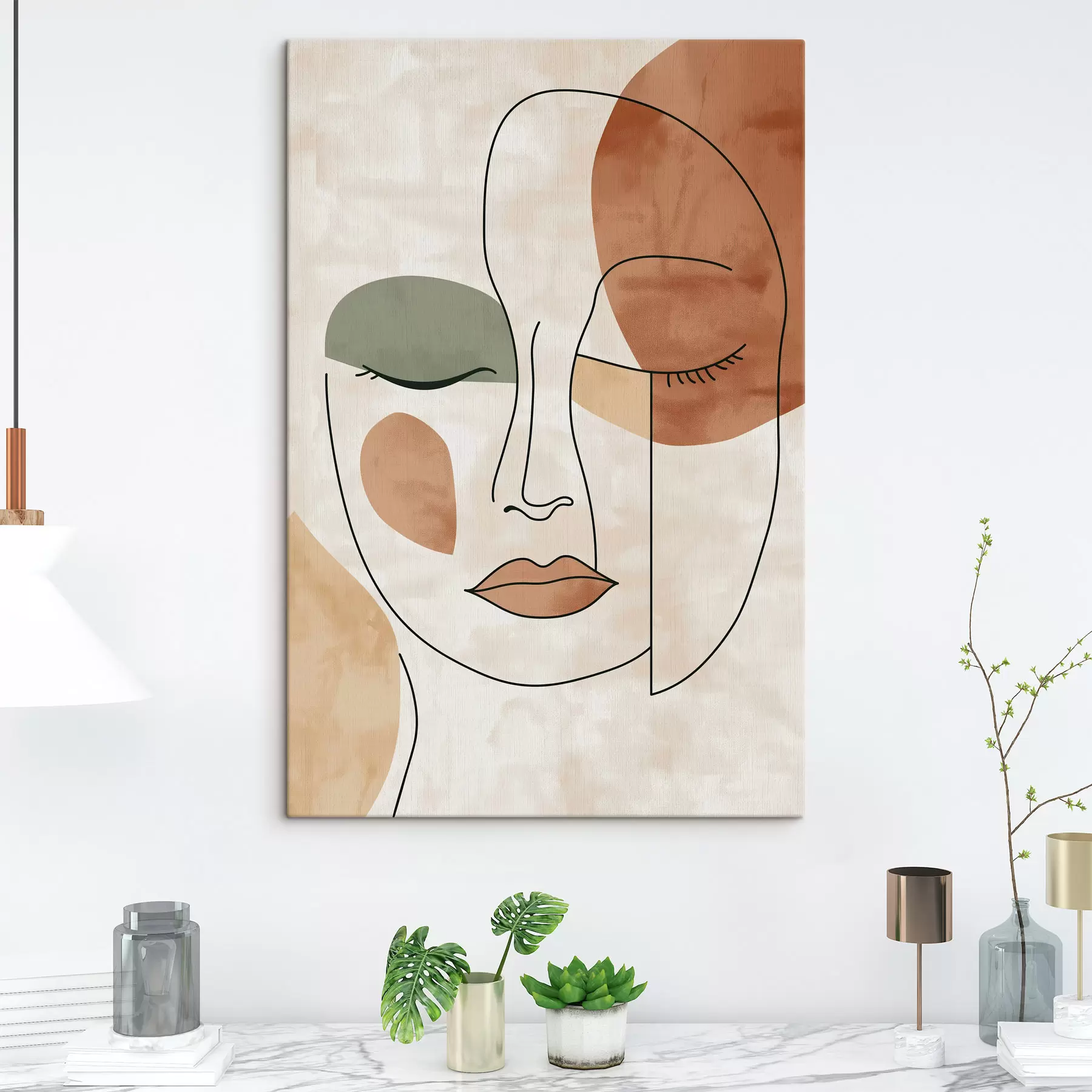 wall murals Abstract face s49265