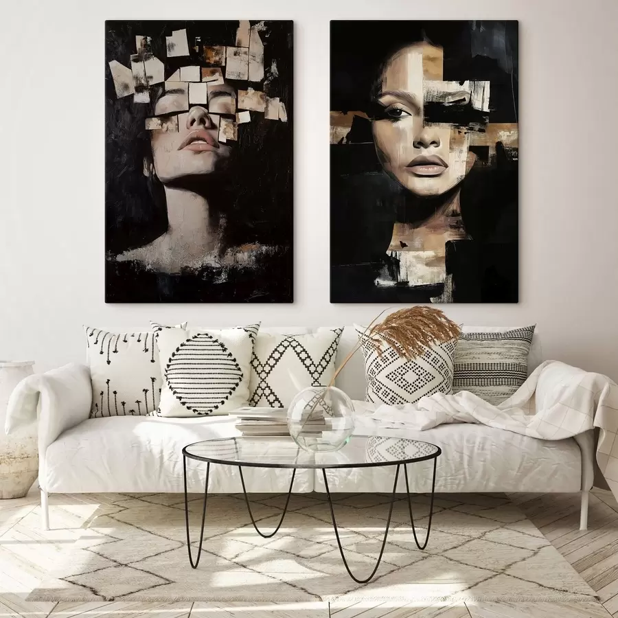 Wall Mural Photo Wallpaper Abstract faces m30498