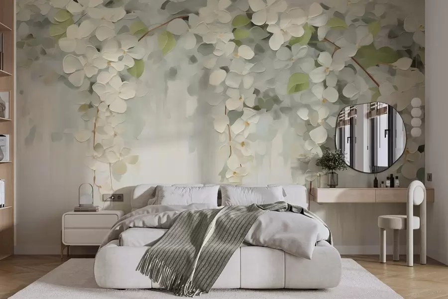 wall murals Abstract hanging flowers imitation painting w05641