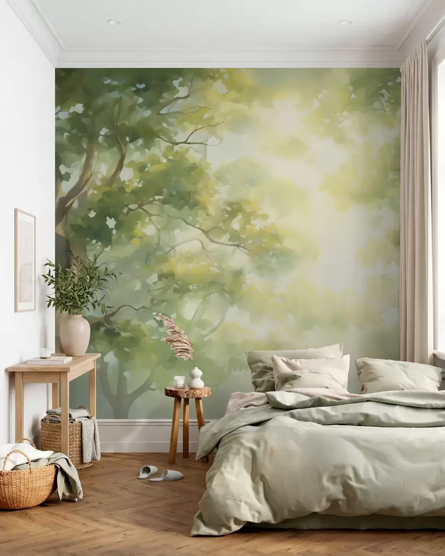 peintures murales Peinture abstraite imitant des branches d'arbre w05588