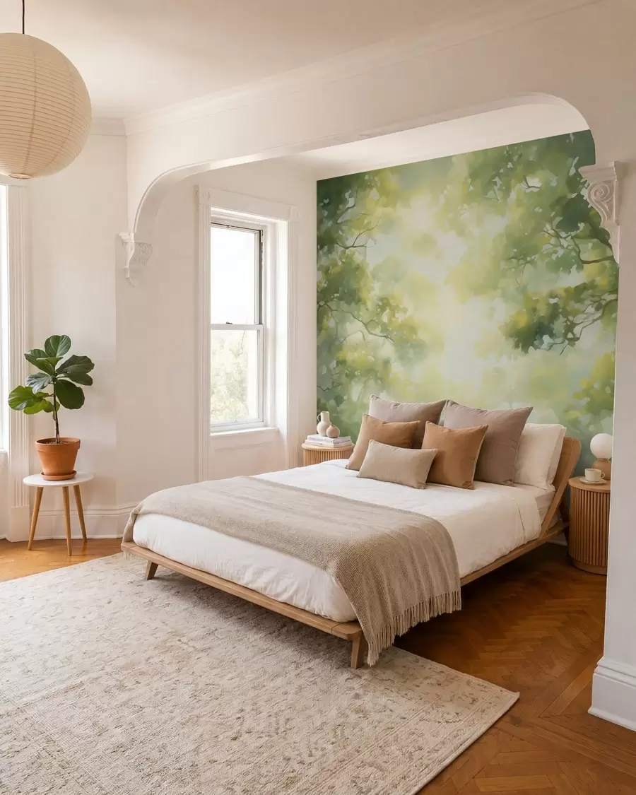 wall murals Abstract tree branches imitation painting w05588