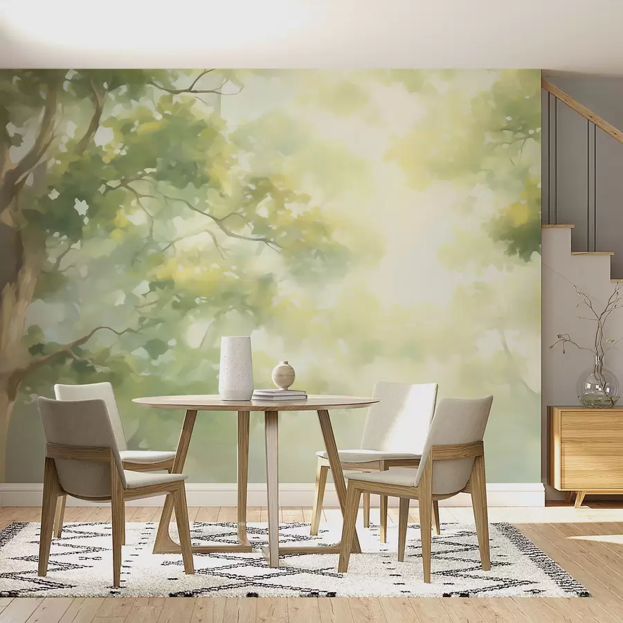 wall murals Abstract tree branches imitation painting w05588