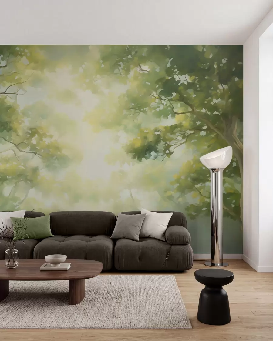 wall murals Abstract tree branches imitation painting w05588
