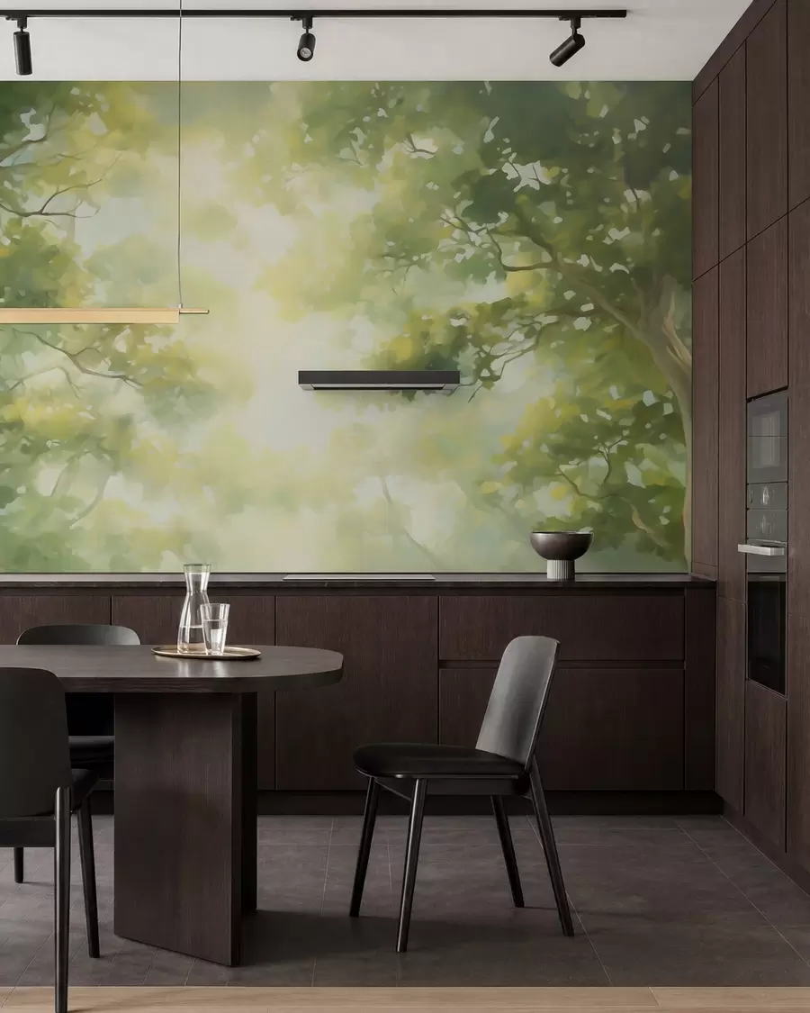 peintures murales Peinture abstraite imitant des branches d'arbre w05588