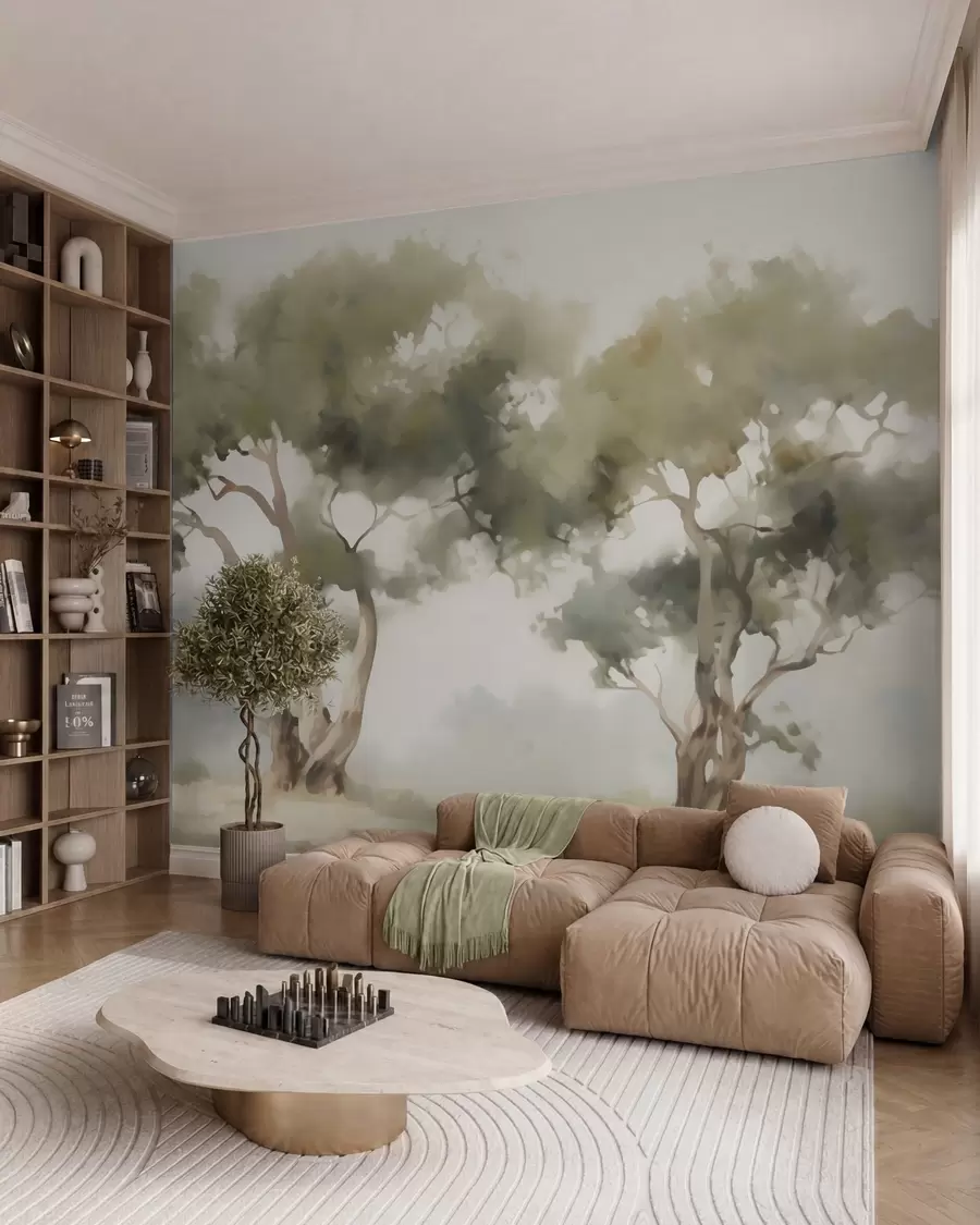 peintures murales Arbres abstraits imitation de peinture w05638
