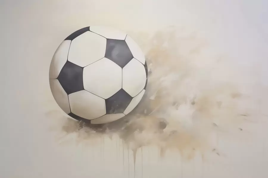 Wall Mural Photo Wallpaper Soccer ball imitation painting w05640