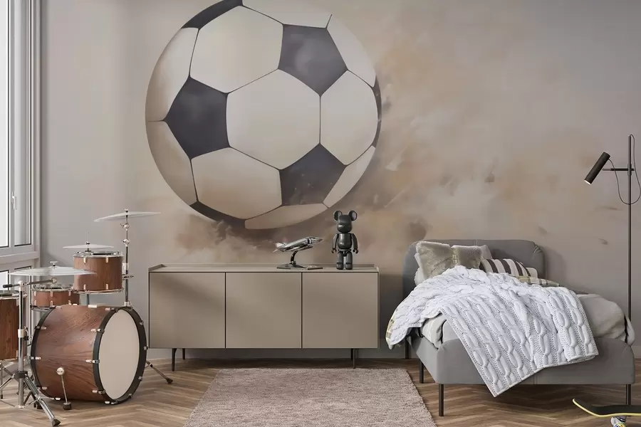 Wall Mural Photo Wallpaper Soccer ball imitation painting w05640
