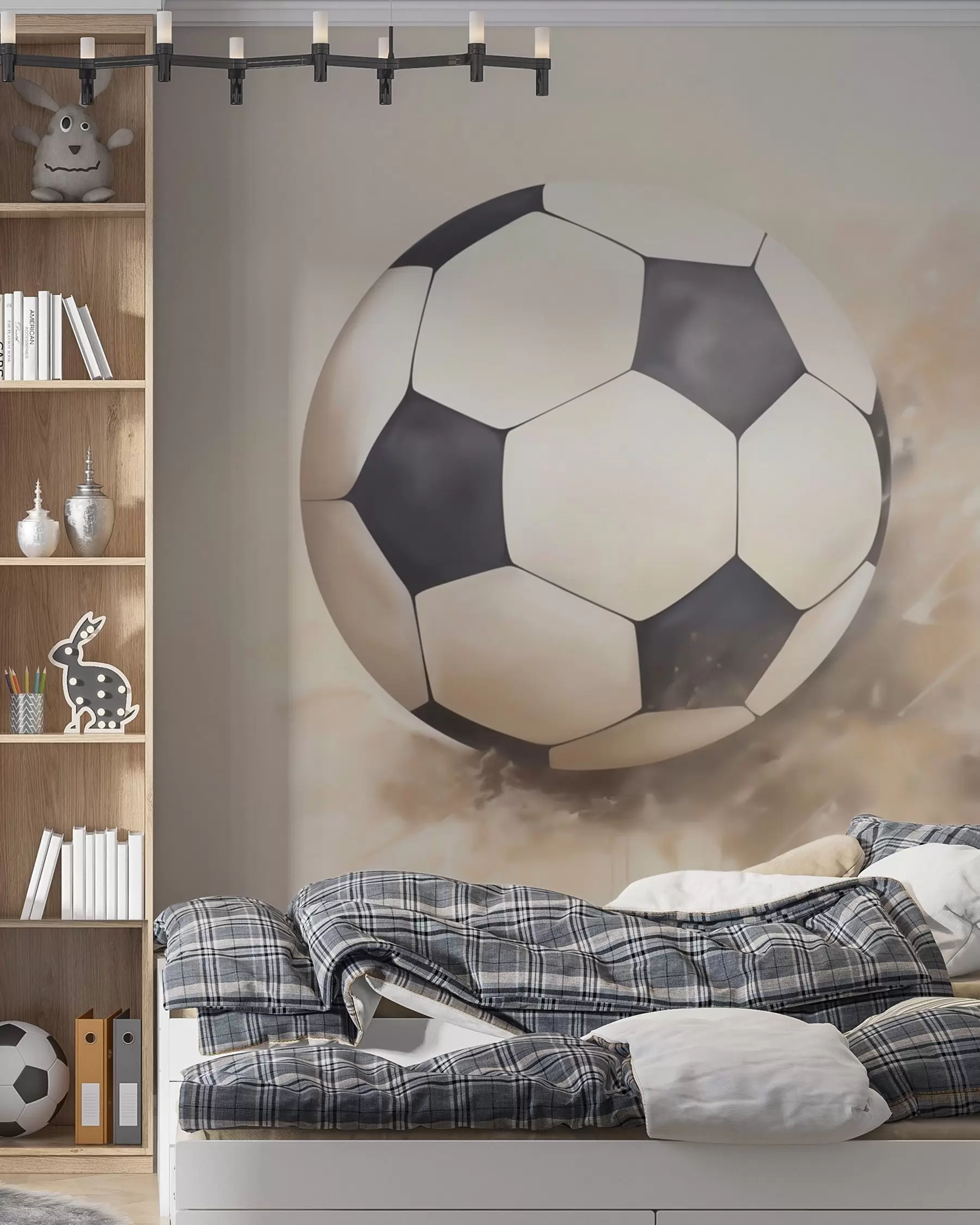 Wall Mural Photo Wallpaper Football in Motion w05640