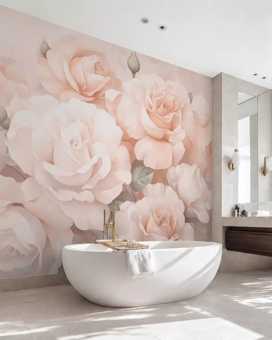 peintures murales Roses abstraites w05553