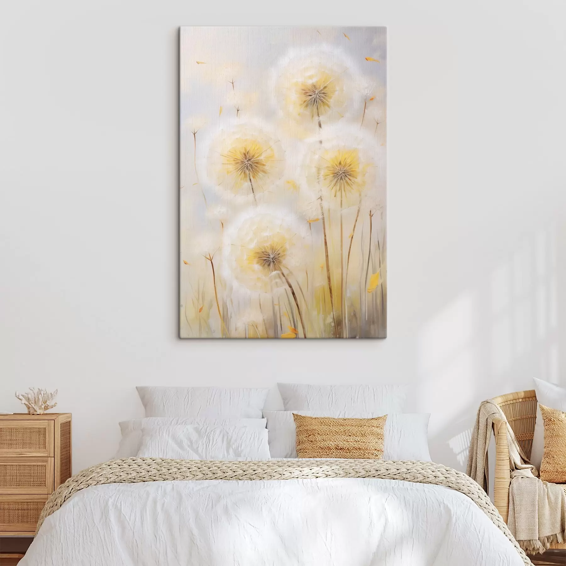 wall murals Dandelions, imitation painting s49296